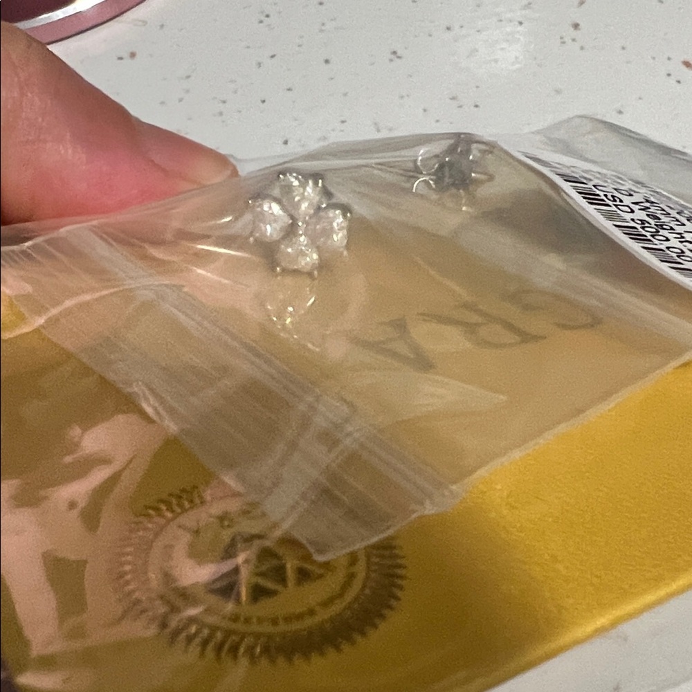 Shimmering 2.4ct Solid Silver Clover Shape Moissa… - image 1